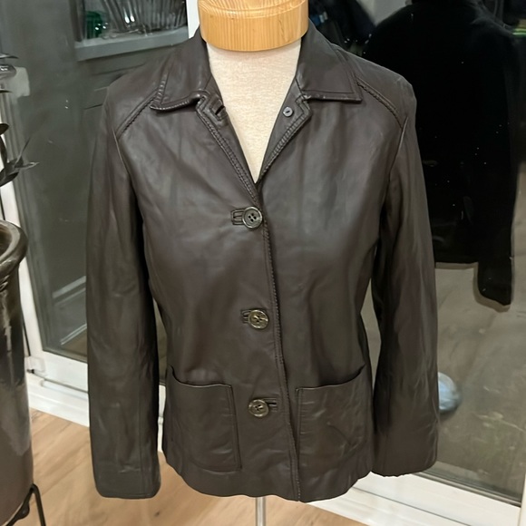 l VGUC Liz Claiborne leather jacket - Picture 1 of 12